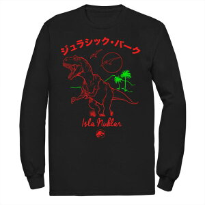 �A�j���L�����N�^�[ ���f�B�[�X �g�b�v�X T�V���c Licensed Character Men's Jurassic Park T-Rex Kanji Outline Poster Tee Black �u���b�N