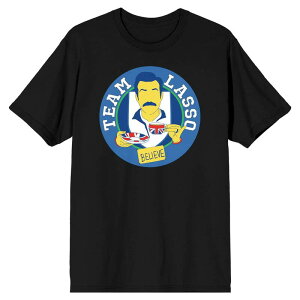 �A�j���L�����N�^�[ ���f�B�[�X �g�b�v�X T�V���c Licensed Character Men's Ted Lasso Team Lasso Icon Tee Black �u���b�N