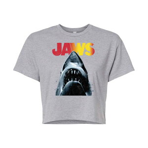 �A�j���L�����N�^�[ ���f�B�[�X �g�b�v�X T�V���c �O���t�B�b�N Licensed Character Juniors' Jaws Graphicrop Tee Gray �O���[