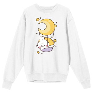 �A�j���L�����N�^�[ ���f�B�[�X �g�b�v�X T�V���c �X�E�F�b�g Licensed Character Men's Mimi & Neko Mimi on Hot Sweatshirt White �z���C�g