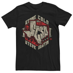 �A�j���L�����N�^�[ ���f�B�[�X �g�b�v�X T�V���c �O���t�B�b�N Licensed Character Men's WWE Stone Cold Texas Graphic Tee Black �u���b�N