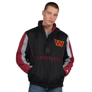 �X�^�[�^�[ ���f�B�[�X �g�b�v�X T�V���c �W���P�b�g Men'starter Black Washington Commanders Thursday Night Gridiron Half-Zip Jacket Wft Black �u���b�N