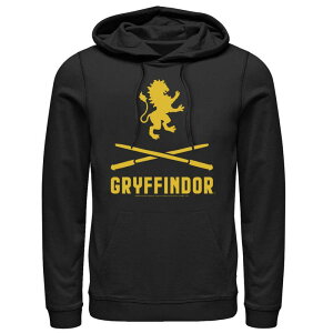 �A�j���L�����N�^�[ ���f�B�[�X �g�b�v�X T�V���c ���S �p�[�J�[ Licensed Character Men's Harry Potter Gryffindor Crossed Wands Logo Hoodie Black �u���b�N