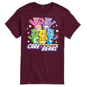 �A�j���L�����N�^�[ ���f�B�[�X �g�b�v�X T�V���c �O���t�B�b�N Licensed Character Men's Care Bears Unlock The Magic Main Group Graphic Tee Red ���b�h