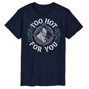 �f�B�Y�j�[ ���f�B�[�X �g�b�v�X T�V���c �O���t�B�b�N Disney Villains Hades Men's Too Hot For You Graphic Tee Navy �l�C�r�[