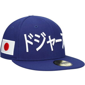 �j���[�G�� ���f�B�[�X �A�N�Z�T���[ �X�q Men's New Era Royalos Angeles Dodgers Kanji 59FIFTY Fitted Hat Lad Blue �u���[