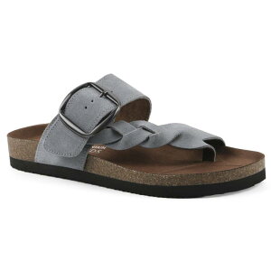 �z���C�g�}�E���e�� ���f�B�[�X �V���[�Y �T���_�� White Mountain Harleta Women's Cushioned Footbed Sandals Blue Raspberry Suede �u���[