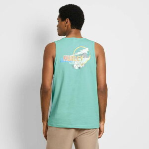 �n�[���[ ���f�B�[�X �g�b�v�X T�V���c �O���t�B�b�N Men's Hurley Lagoon Graphic Tank Top Tropical Mist