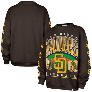 �t�H�[�e�B�Z�u���u�����h ���f�B�[�X �g�b�v�X T�V���c �X�E�F�b�g 47 Brand Women's '47 Brown San Diego Padres Trendy Team Go Big Oversized Sweatshirt Pad Brown �u���E��