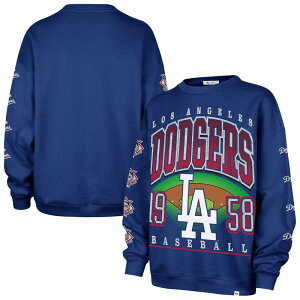 �t�H�[�e�B�Z�u���u�����h ���f�B�[�X �g�b�v�X T�V���c �X�E�F�b�g 47 Brand Women's '47 Royalos Angeles Dodgers Trendy Team Go Big Oversized Sweatshirt Lad Blue �u���[