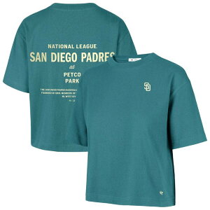 �t�H�[�e�B�Z�u���u�����h ���f�B�[�X �g�b�v�X T�V���c 47 Brand Women's '47 Teal San Diego Padres Contemporary Basics Leon City T-Shirt Pad Blue �u���[