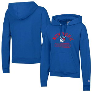 �`�����s�I�� ���f�B�[�X �g�b�v�X T�V���c �p�[�J�[ Women's Champion Royal New York Rangers Arched Pill Box Hoodie Ran Blue �u���[