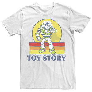 �f�B�Y�j�[ �s�N�T�[ ���f�B�[�X �g�b�v�X T�V���c ���S Disney / Pixar's Toy Story Buzz Lightyear Men's Retro Portrait Logo Tee White �z���C�g