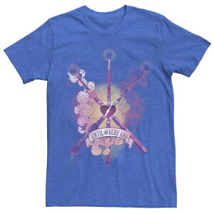 �A�j���L�����N�^�[ ���f�B�[�X �g�b�v�X T�V���c Licensed Character Men's Harry Potter Until The Very End Wands Tee Royal Heather �w�U�[