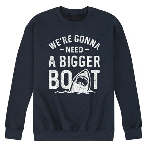 �A�j���L�����N�^�[ ���f�B�[�X �g�b�v�X T�V���c �X�E�F�b�g Licensed Character Men's We're Gonna Need A Bigger Boat Sweatshirt Blue �u���[