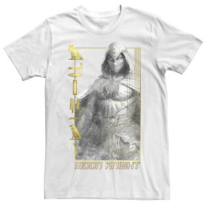 �A�j���L�����N�^�[ ���f�B�[�X �g�b�v�X T�V���c Licensed Character Men's Marvel Moon Knight Moon Is Bright Glyphs Tee White �z���C�g