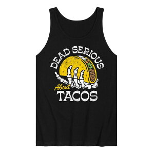�A�j���L�����N�^�[ ���f�B�[�X �g�b�v�X T�V���c �O���t�B�b�N Licensed Character Men's Dead Serious Aboutacos Graphic Tank Top Black �u���b�N