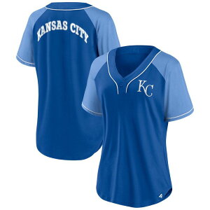 �A���u�����f�b�h ���f�B�[�X �g�b�v�X T�V���c V�l�b�N Unbranded Women's Fanatics Branded Royal Kansas City Royals Ultimate Style Raglan V-Neck T-Shirt Ryl Blue �u���[