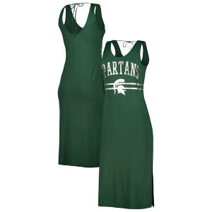 G-III ���f�B�[�X �g�b�v�X �����s�[�X V�l�b�N �}�L�V Women's G-III 4Her by Carl Banks Green Michigan State Spartans Training V-Neck Maxi Dress Msu Green �O���[��