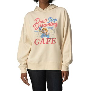 �A�j���L�����N�^�[ ���f�B�[�X �g�b�v�X T�V���c �X�E�F�b�g �t���[�X �p�[�J�[ Licensed Character Women's Disney Princess Don't Stop Dreaming Oversized Fleece Hoodie Sweatshirt Cream �N���[��