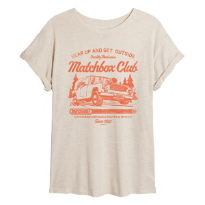 �A�j���L�����N�^�[ ���f�B�[�X �g�b�v�X T�V���c Licensed Character Juniors' Matchbox Club Distressed Oversized Tee Beige �x�[�W��