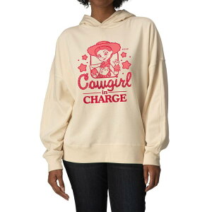 �A�j���L�����N�^�[ ���f�B�[�X �g�b�v�X T�V���c �X�E�F�b�g �t���[�X �p�[�J�[ Licensed Character Women's Disney / Pixar's Toy Story 5 Jessie Cowgirl in Charge Oversized Fleece Hoodie Sweatshirt Cream �N���[��