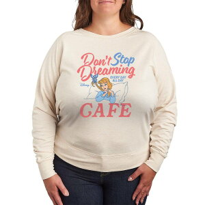 �A�j���L�����N�^�[ ���f�B�[�X �g�b�v�X T�V���c �v���X�T�C�Y �p�C�� Licensed Character Plusize Disney Princess Don't Stop Dreaming French Terry Long Sleeve Tee Beige �x�[�W��