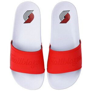 �A���u�����f�b�h ���f�B�[�X �V���[�Y �T���_�� �u���U�[ Unbranded Women's FOCO Portland Trail Blazerscript Wordmark Slide Sandals Trb White �z���C�g