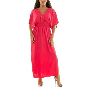 �j�i���I�i���h ���f�B�[�X �g�b�v�X �����s�[�X V�l�b�N �}�L�V Women's Nina Leonard V-Neck Heat Seal Maxi Dress Azalea