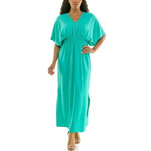 �j�i���I�i���h ���f�B�[�X �g�b�v�X �����s�[�X V�l�b�N �}�L�V Women's Nina Leonard V-Neck Heat Seal Maxi Dress Island Tropics