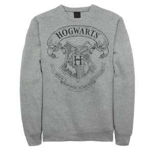 �A�j���L�����N�^�[ ���f�B�[�X �g�b�v�X T�V���c �t���[�X �O���t�B�b�N Licensed Character Men's Harry Potter Simple Hogwarts Crest Outline Fleece Graphic Pullover Athletic Heather �w�U�[