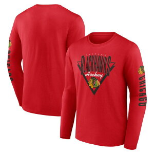 �t�@�i�e�B�N�X ���f�B�[�X �g�b�v�X T�V���c Men's Fanatics Red Chicago Blackhawks Headline Long Sleeve T-Shirt Hwk Red ���b�h