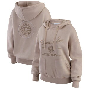 �E�F�A �o�C �G���� �A���h���[�Y ���f�B�[�X �g�b�v�X T�V���c Women's WEAR by Erin Andrews Tan Connecticut Sun Washed Pullover Crewdie Wnb Multi �}���`�J���[