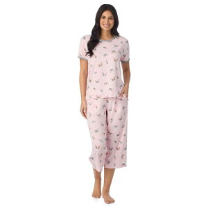 �N�h���h�b�Y ���f�B�[�X �A���_�[�E�F�A �i�C�g�E�F�A �p���c �N���b�v�h Women's Cuddl Duds 2-Piece Cozy Pajama Top & Pajama Cropped Pantset Coral Frenchies �R�[����
