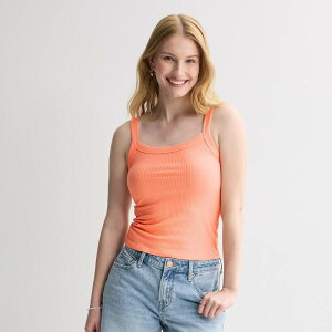 �G�X�I�[ ���f�B�[�X �g�b�v�X T�V���c Juniors' SO Banded Scoop Neck Rib Tank Topeach Punch �s�[�`