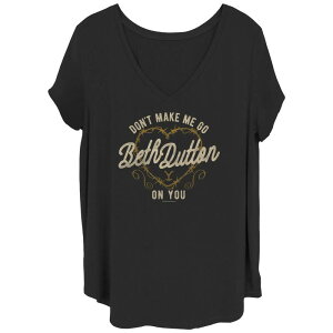 �A�j���L�����N�^�[ ���f�B�[�X �g�b�v�X T�V���c �v���X�T�C�Y �O���t�B�b�N Licensed Character Juniors' Plusize Yellowstone Don't Make Me Gon You Graphic Tee Black �u���b�N
