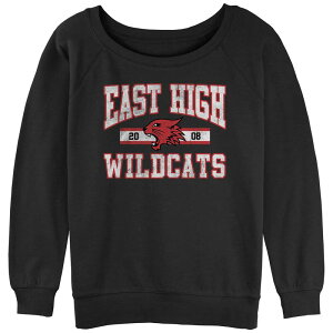 �A�j���L�����N�^�[ ���f�B�[�X �g�b�v�X T�V���c �p�C�� �O���t�B�b�N Licensed Character Juniors' High School Musical East High Graphic Slouchy Terry Black �u���b�N
