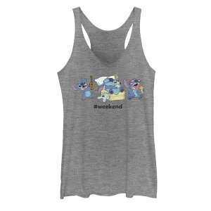 �f�B�Y�j�[ ���f�B�[�X �g�b�v�X T�V���c Juniors' Disney's Lilo & Stitch Weekend Activities Tank Top Gray Heather �O���[