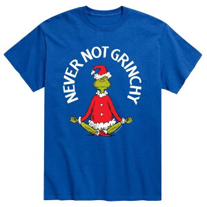 �A�j���L�����N�^�[ ���f�B�[�X �g�b�v�X T�V���c Licensed Character Men's Dr. Seuss The Grinch Never Not Grinchy Tee Blue �u���[
