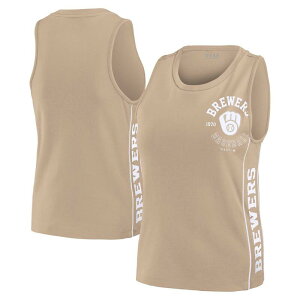 �E�F�A �o�C �G���� �A���h���[�Y ���f�B�[�X �g�b�v�X T�V���c Women's WEAR by Erin Andrews Tan Milwaukee Brewers Tonal Tank Top Brw Multi �}���`�J���[