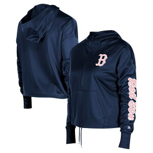 �j���[�G�� ���f�B�[�X �g�b�v�X T�V���c �p�[�J�[ Women's New Era Navy Boston Red Sox Half-Zip Hoodie Rsx Navy �l�C�r�[