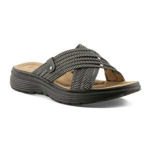 �t���N�T�X ���f�B�[�X �V���[�Y �T���_�� Flexus by Spring Step Gaspie Women'slip-On Slide Sandals Black �u���b�N