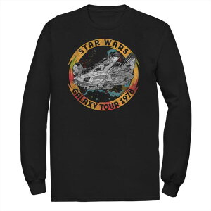 �A�j���L�����N�^�[ ���f�B�[�X �g�b�v�X T�V���c ���B���e�[�W Licensed Character Men'star Wars The Rise of Skywalker Vintage Galaxy Tour Tee Black �u���b�N