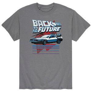 �A�j���L�����N�^�[ ���f�B�[�X �g�b�v�X T�V���c Licensed Character Men's Back To The Future Geo Tee Gray �O���[