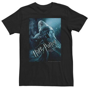 �A�j���L�����N�^�[ ���f�B�[�X �g�b�v�X T�V���c �g�[�� Licensed Character Big & Tall Harry Potter Half-Blood Prince Dumbledore Poster Tee Black �u���b�N