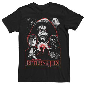 �A�j���L�����N�^�[ ���f�B�[�X �g�b�v�X T�V���c Licensed Character Men'star Wars The Return Of The Jedi The Finale Of Trilogy Poster Tee Black �u���b�N