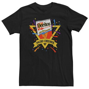 �A�j���L�����N�^�[ ���f�B�[�X �g�b�v�X T�V���c ���B���e�[�W �g�[�� ���S Licensed Character Big & Tall Doritos Nacho Cheesier Vintage Logo Tee Black �u���b�N