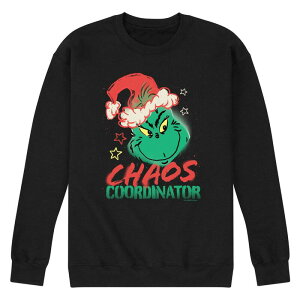 �A�j���L�����N�^�[ ���f�B�[�X �g�b�v�X T�V���c �X�E�F�b�g �t���[�X Licensed Character Men's Dr. Seuss The Grinchaos Coordinator Fleece Sweatshirt Black �u���b�N