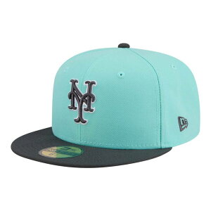 �j���[�G�� ���f�B�[�X �A�N�Z�T���[ �X�q Men's New Era Turquoise/Charcoal New York Mets Two-Tone Color Pack 59FIFTY Fitted Hat Meturq A �`���R�[��
