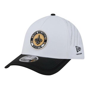 �j���[�G�� ���f�B�[�X �A�N�Z�T���[ �X�q Men's New Era White/Black New Orleansaints Patch 39THIRTY A-Frame M-Crown Perforated Flex Hat Snt White �z���C�g